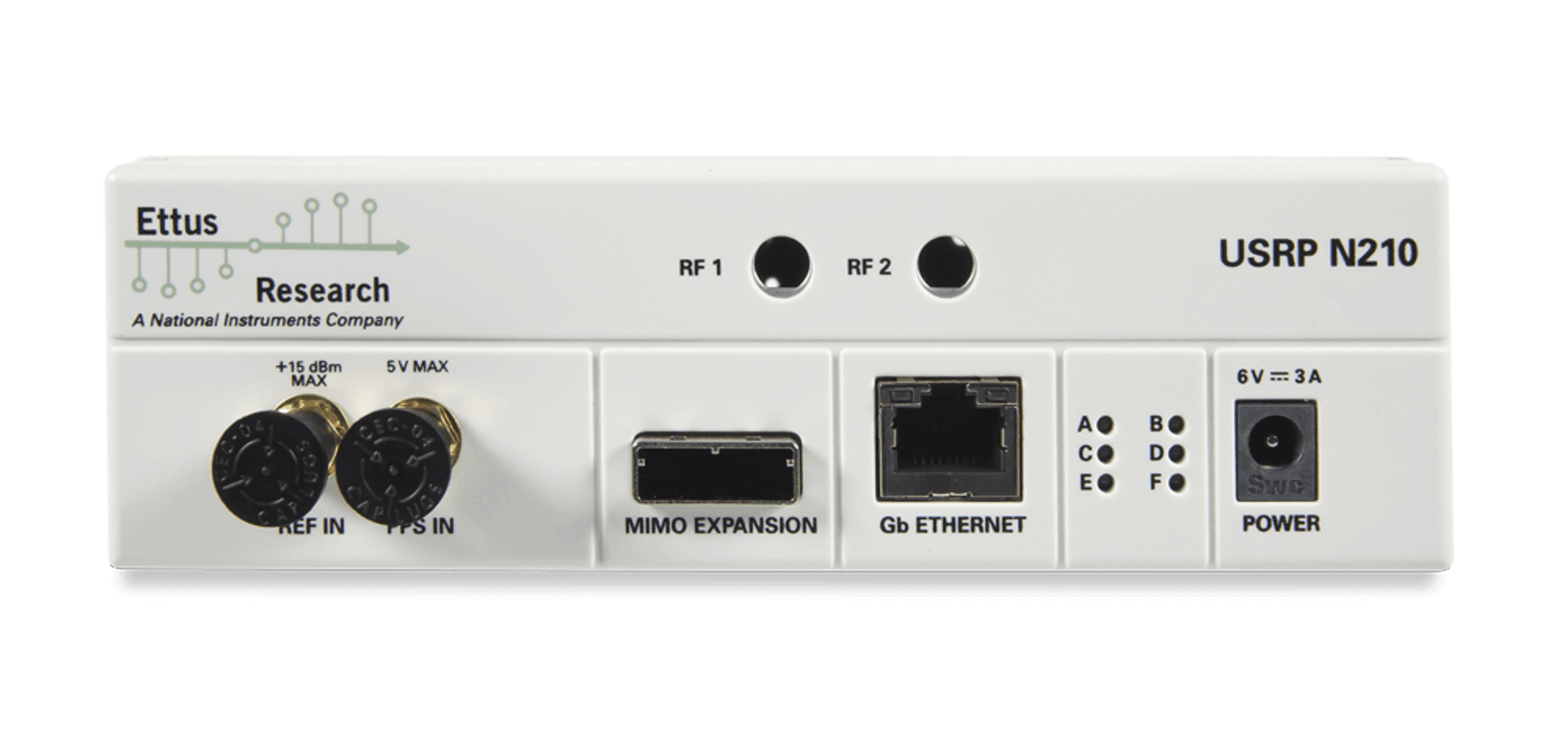 USRP N210 обладает высокой скоростью передачи данных и широким динамическим диапазоном обработки.