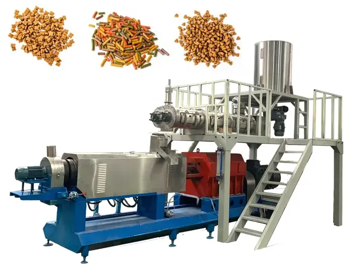 Основные элементы аппарата для производства сухого экструдированного корма.