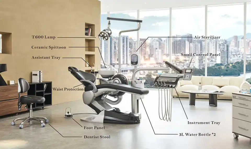 Удобное и функциональное кресло в стоматологическом кабинете: комфорт на приеме.