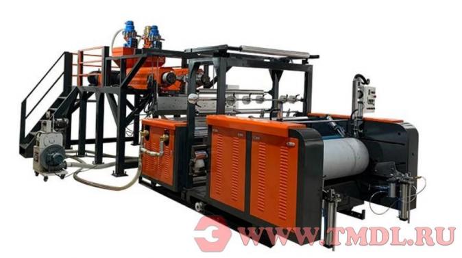 Плоскощелевой экструдер для выдува стрейч пленки (3 слоя)