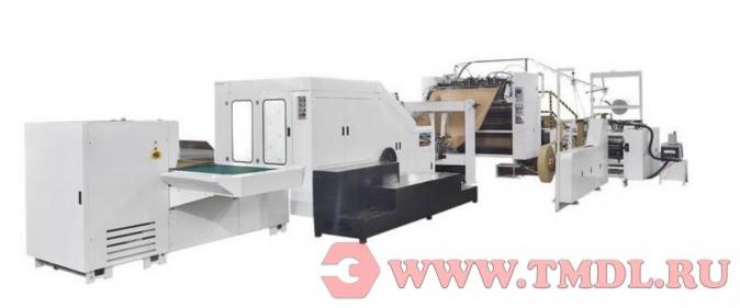 Линия для производства бумажных пакетов с встроенным приклеиванием ручек (крученый шнур)