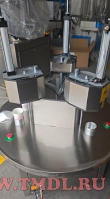 Полуавтоматический станок для упаковки чая в стакан (с тремя запаечными головками)