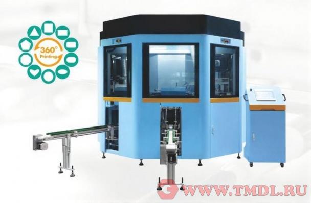 Многоцветная машина для печати на бутылках (3 цвета)