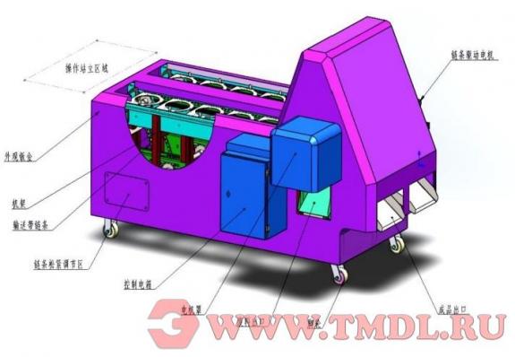 Станок для резки брокколи и цветной капусты (двухканальный)
