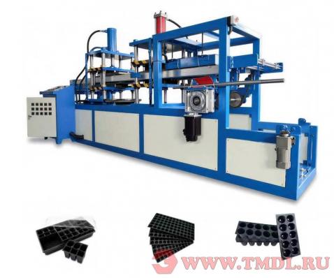 Автоматическая линия термоформования, перфорации и отрезки кассет для рассады